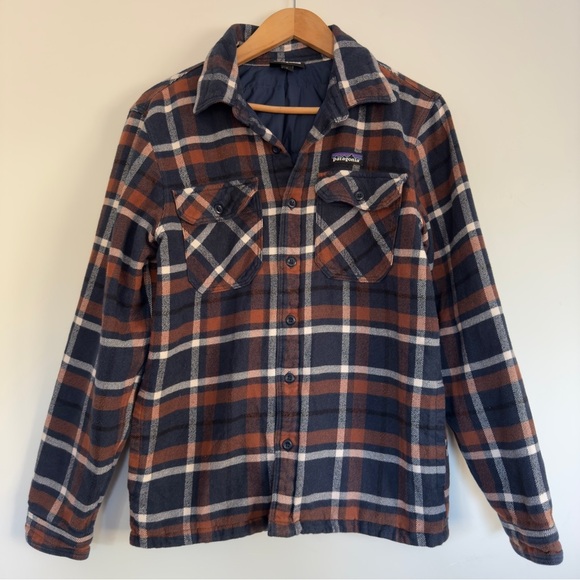 Patagonia Insulated fjord flannel Plaid Jacket Size: Small - Picture 1 of 4